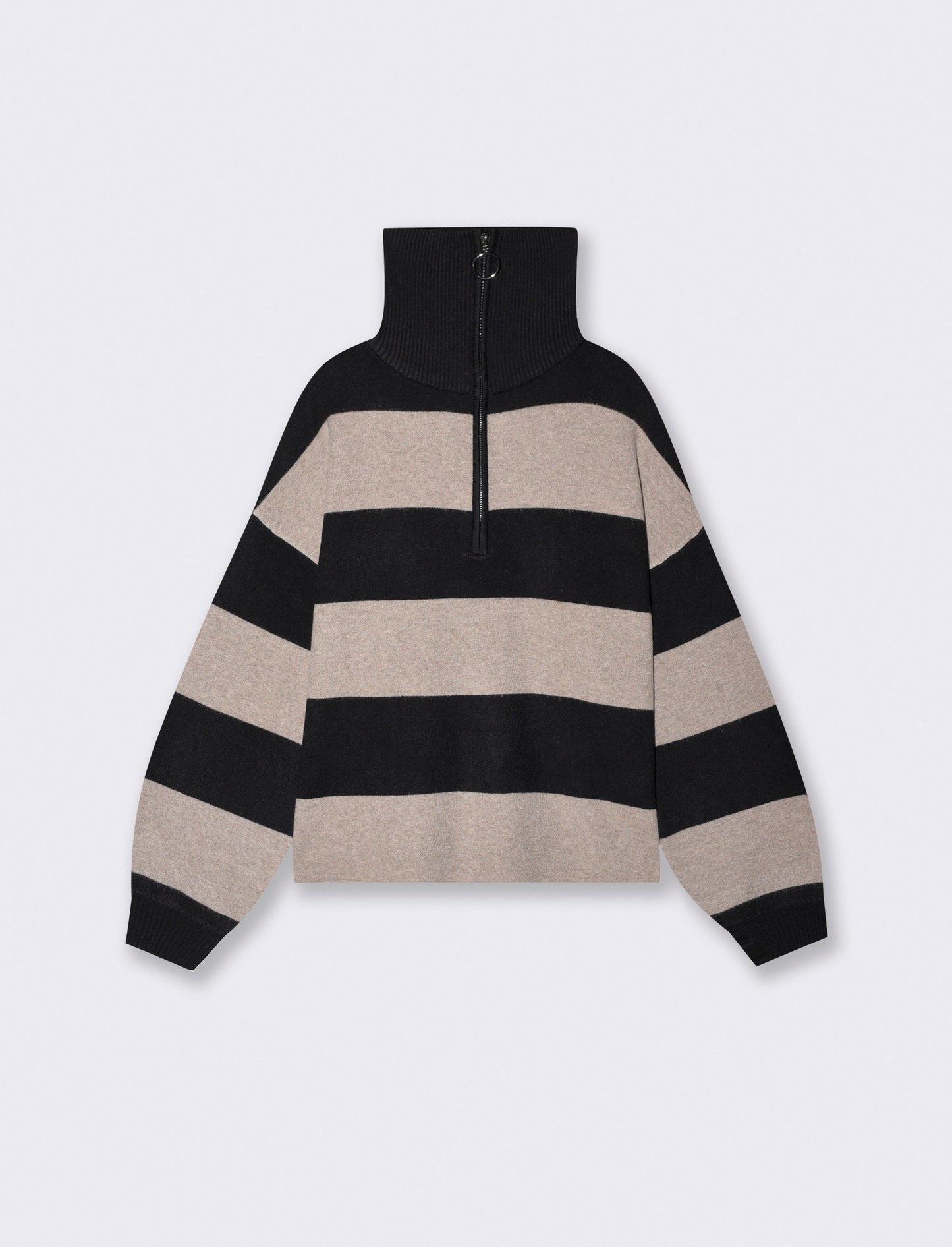 Maglia over manica lunga con zip - var 1