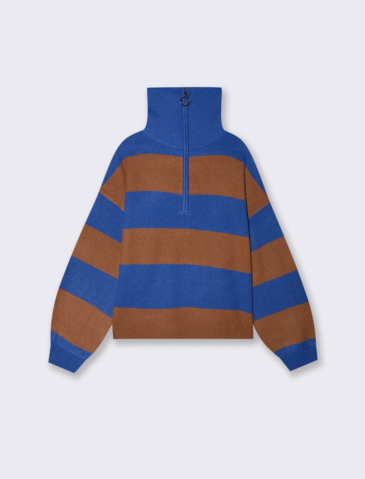 Maglia over manica lunga con zip - var 2
