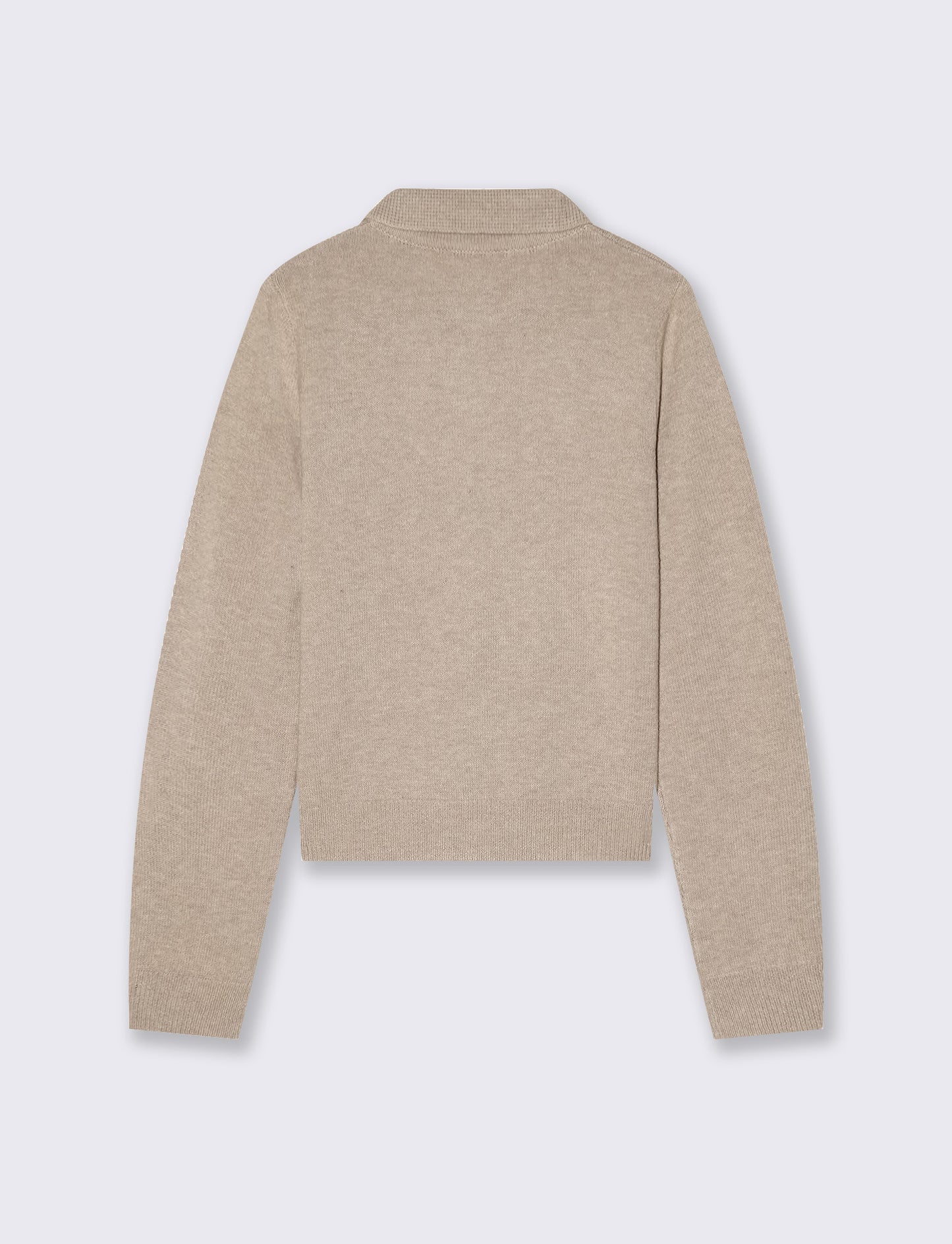 Cardigan con colletto e bottoni gioiello - Beige grano
