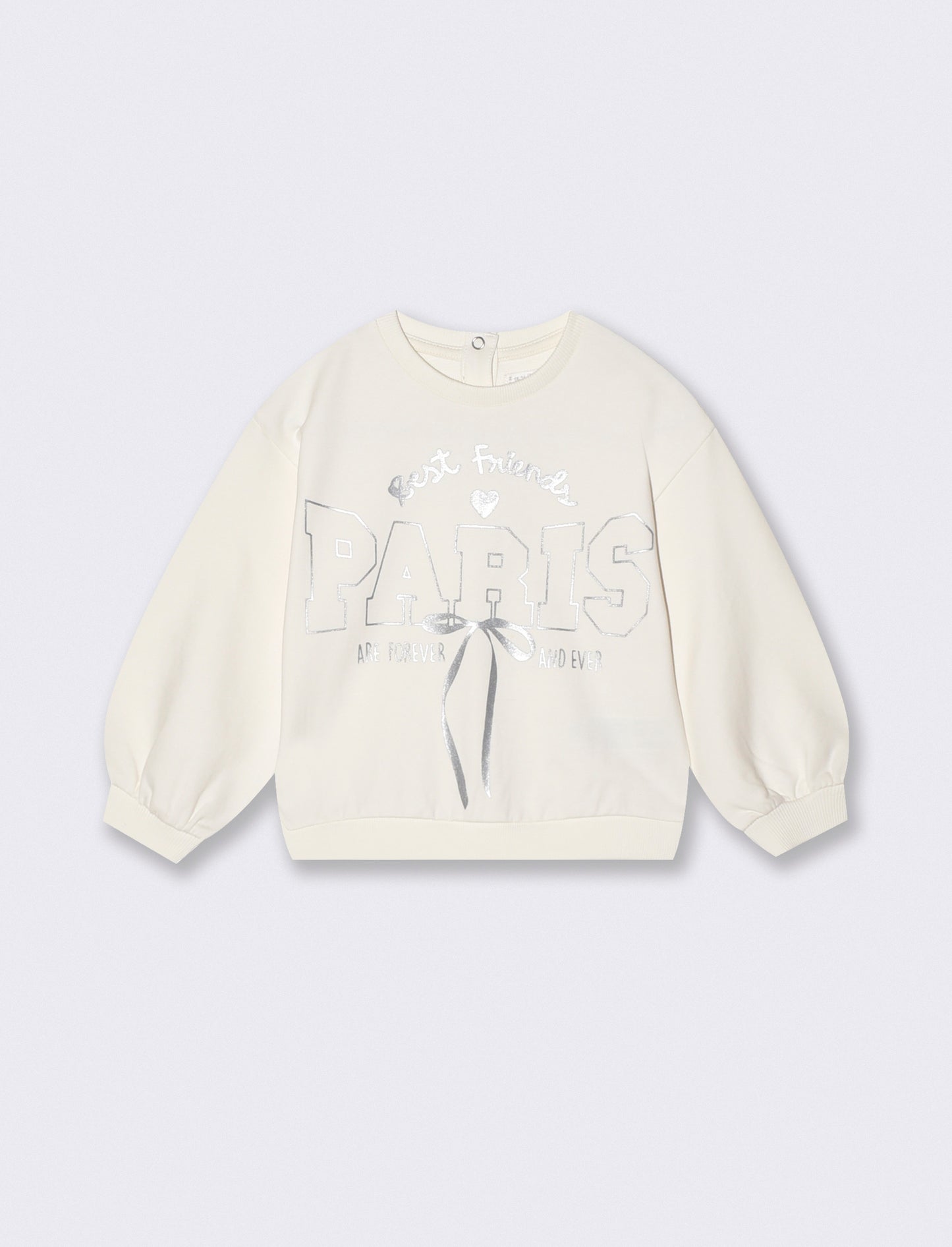 Felpa con stampa - Bianco latte