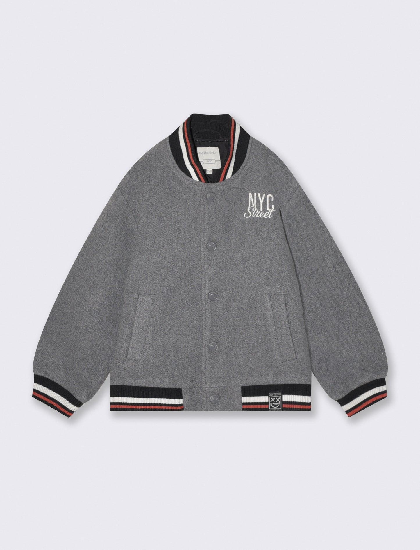 Giacca Varsity moderna in gambardine - Grigio