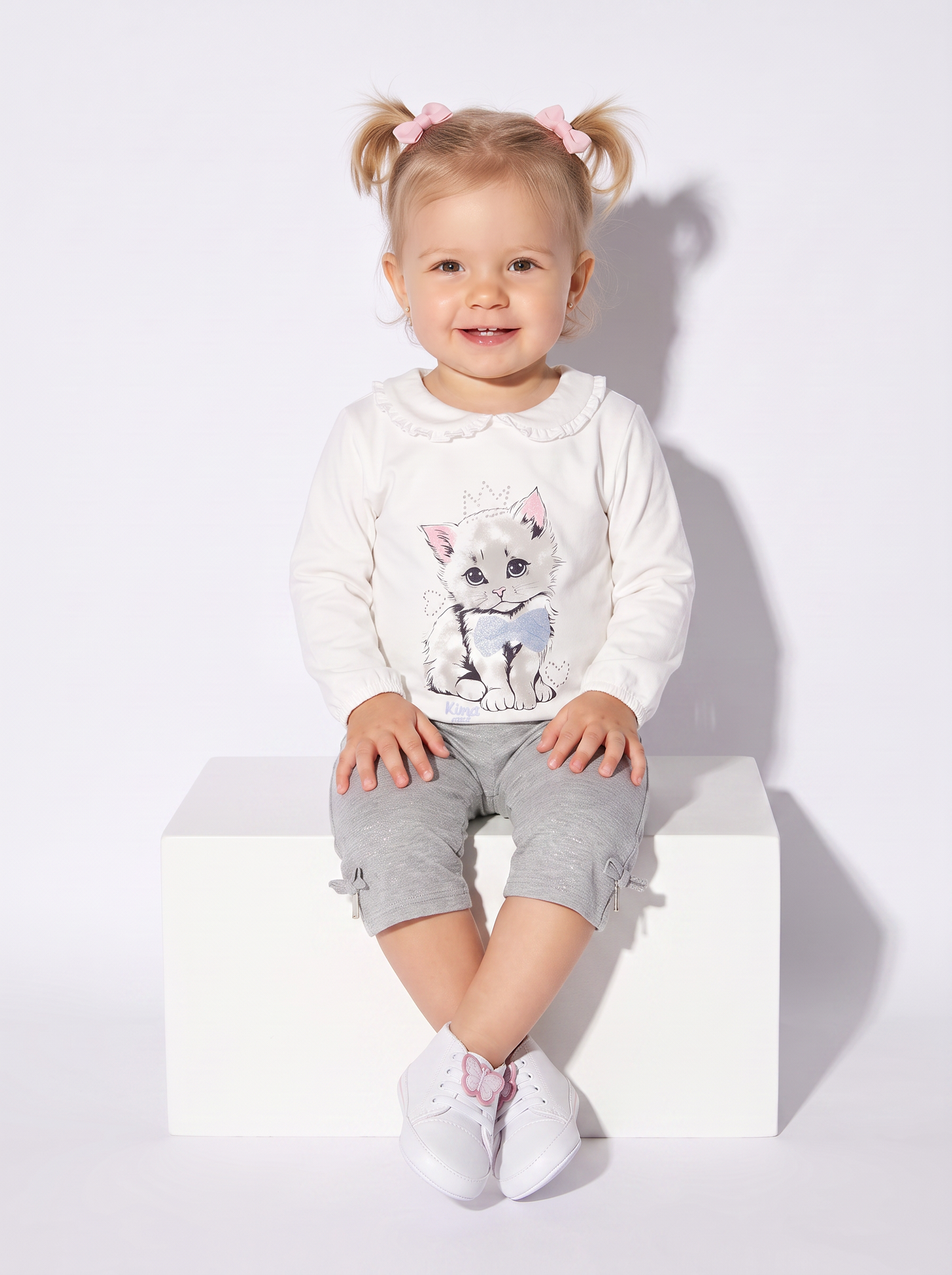Pantaloni ampi eleganti con coulisse - Grigio mel.