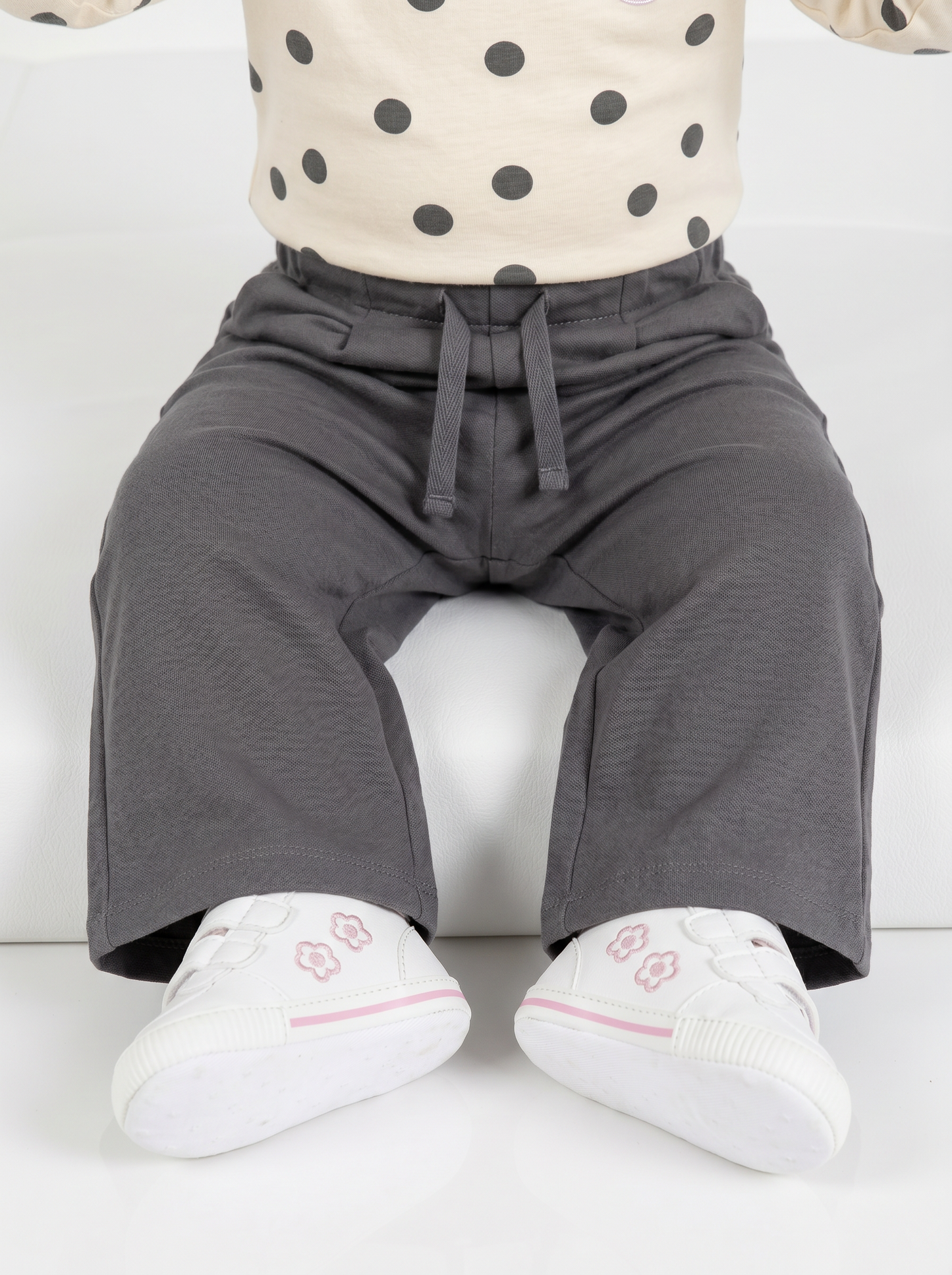 Plaid Shorts with Pleated Panel - Grey