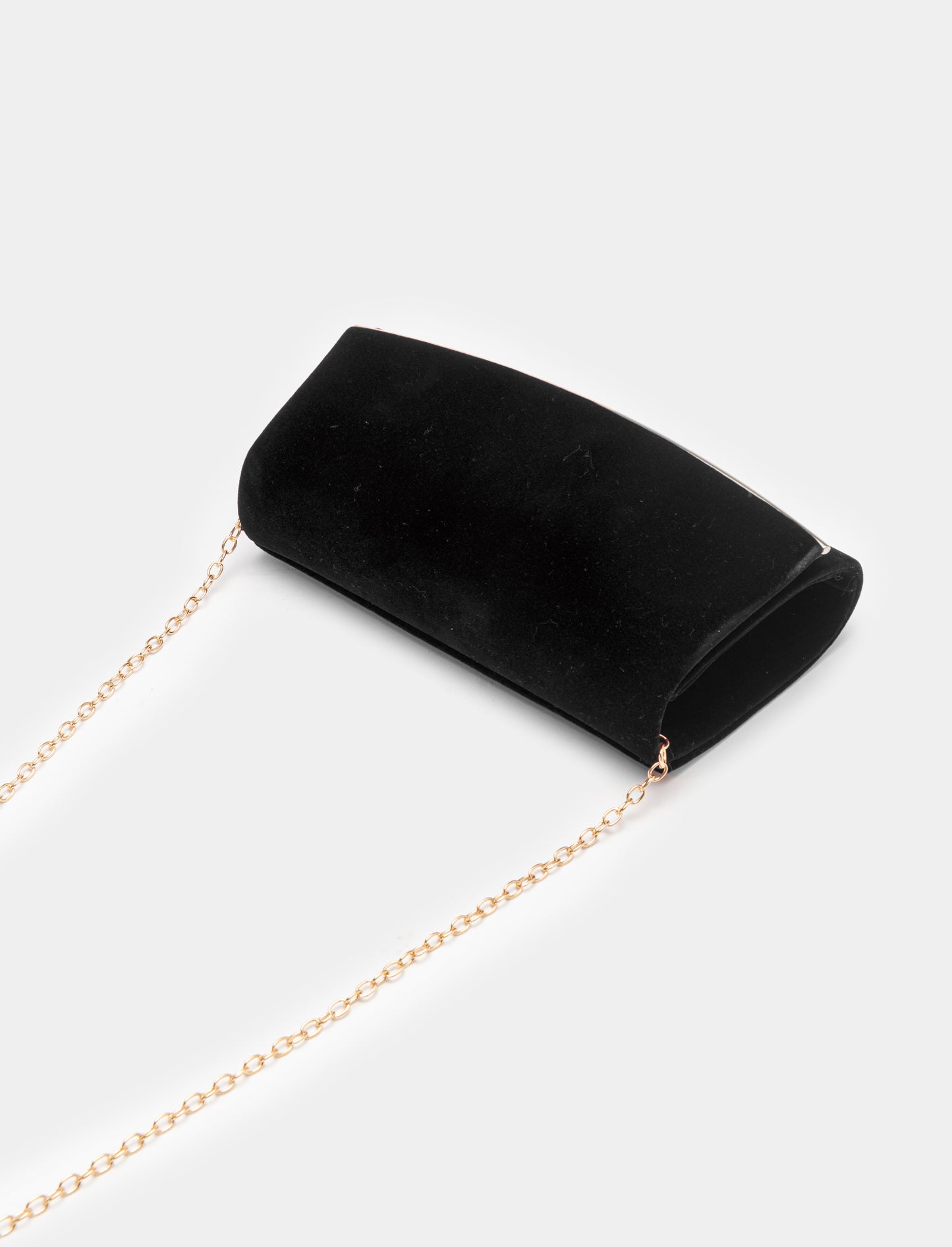 VELVET PARTY CLUTCH - Black