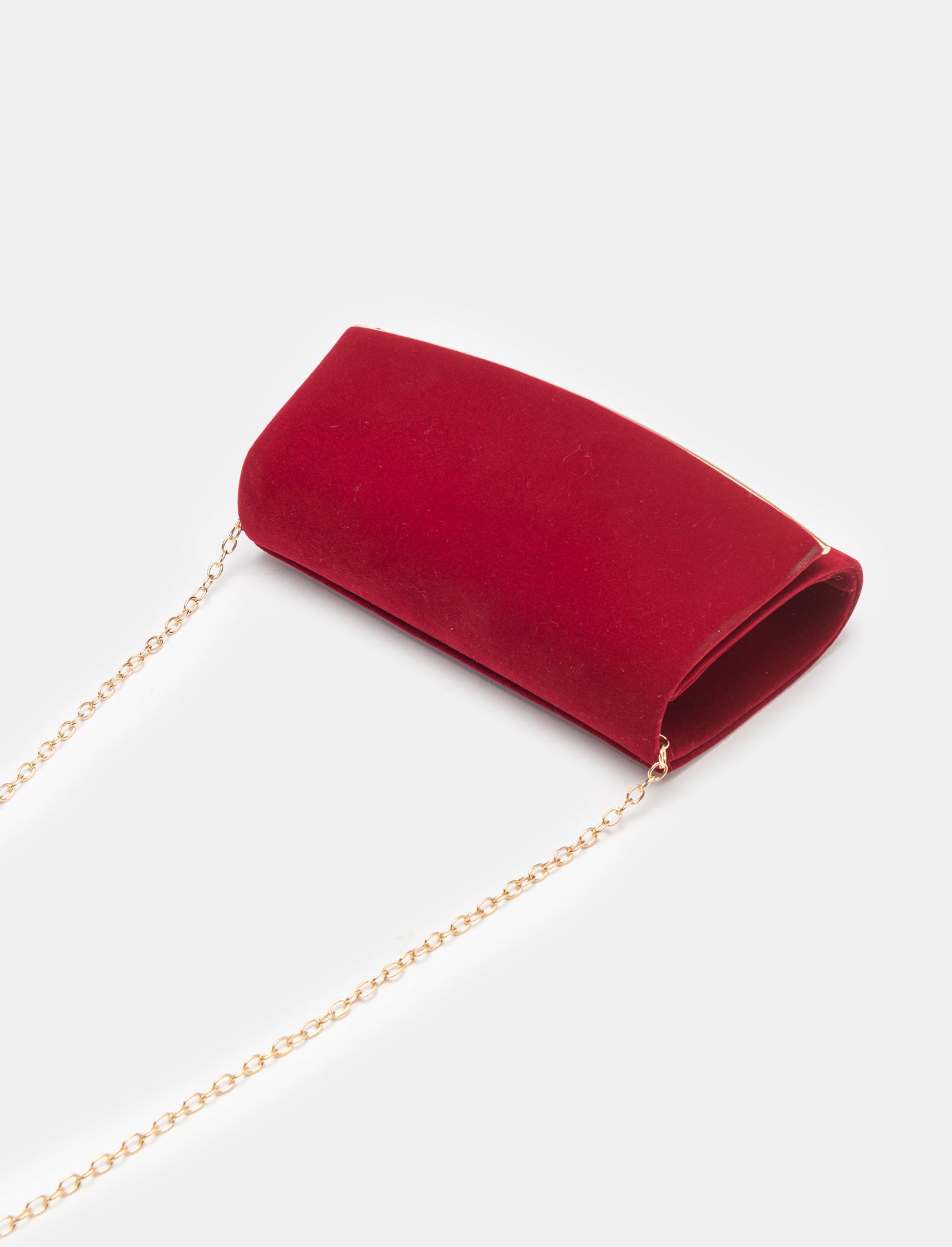 VELVET PARTY CLUTCH - Red