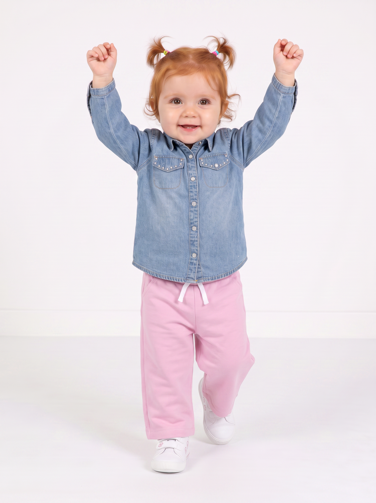 Camicia a maniche lunghe da neonata - Denim
