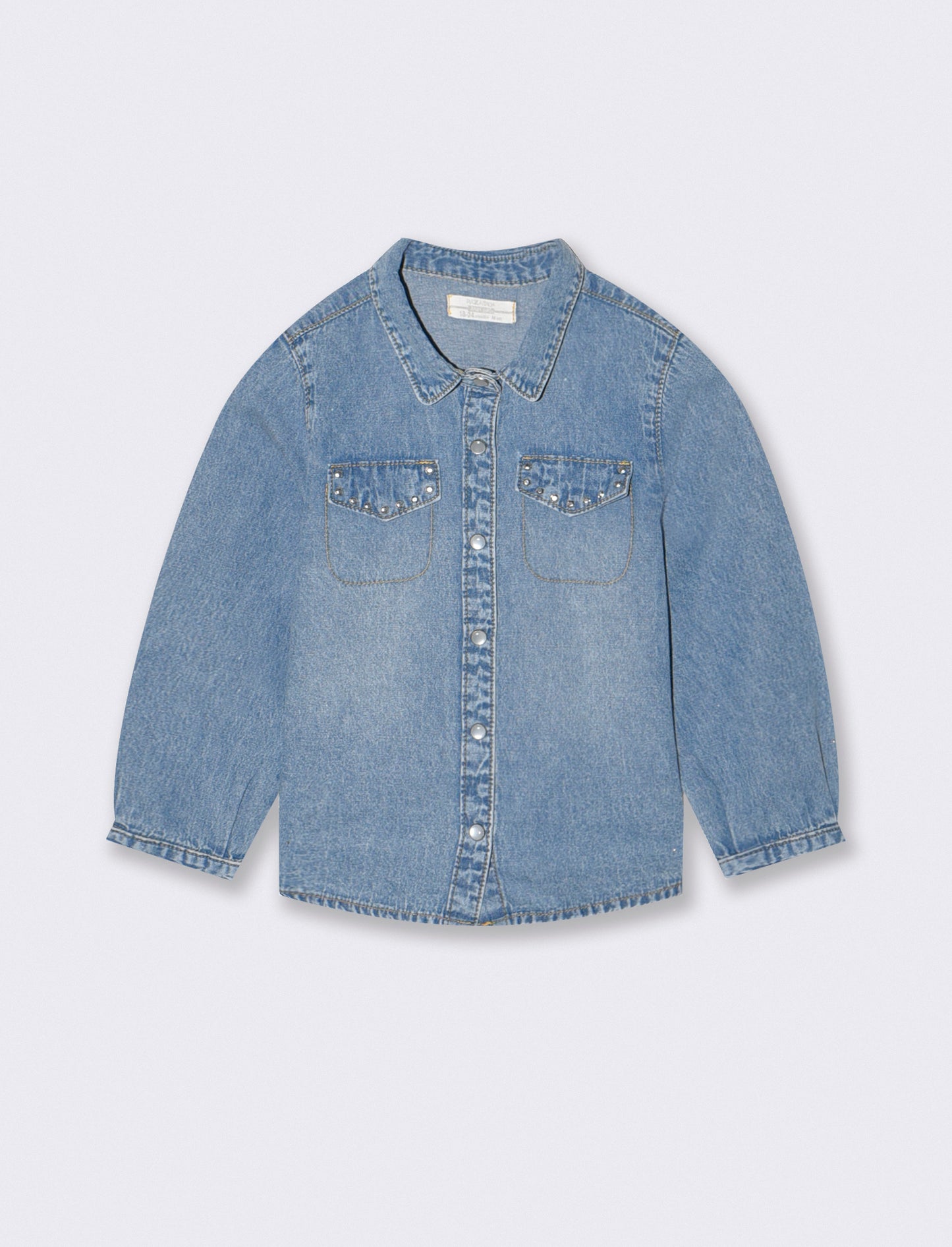 Camicia a maniche lunghe da neonata - Denim
