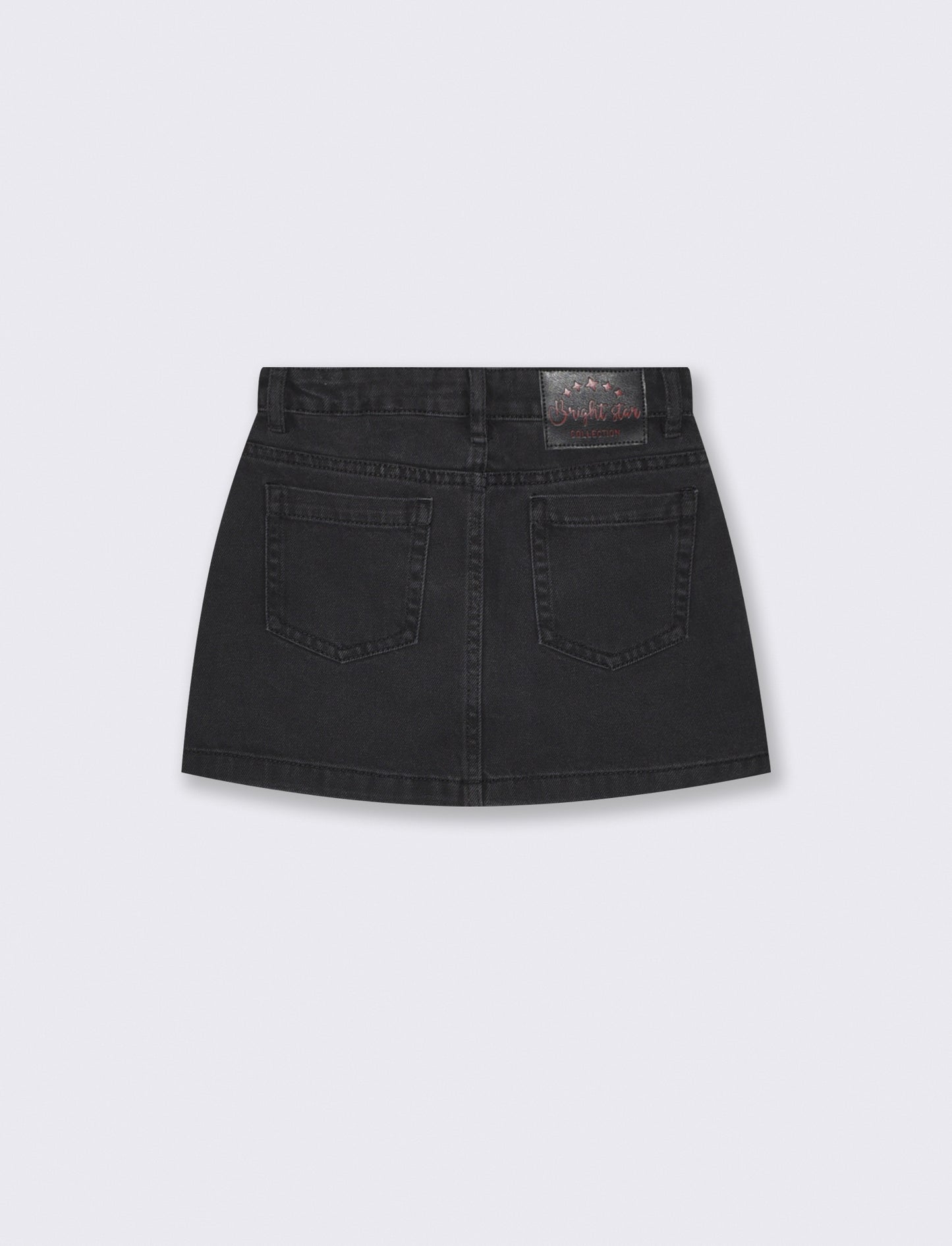 Gonna in denim con strass per bambina - Nero