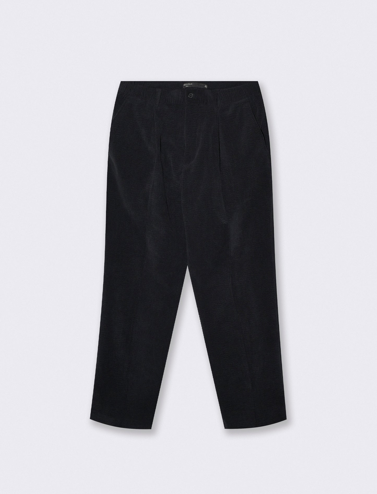 Pantaloni velluto goffrato formal fit - Blu