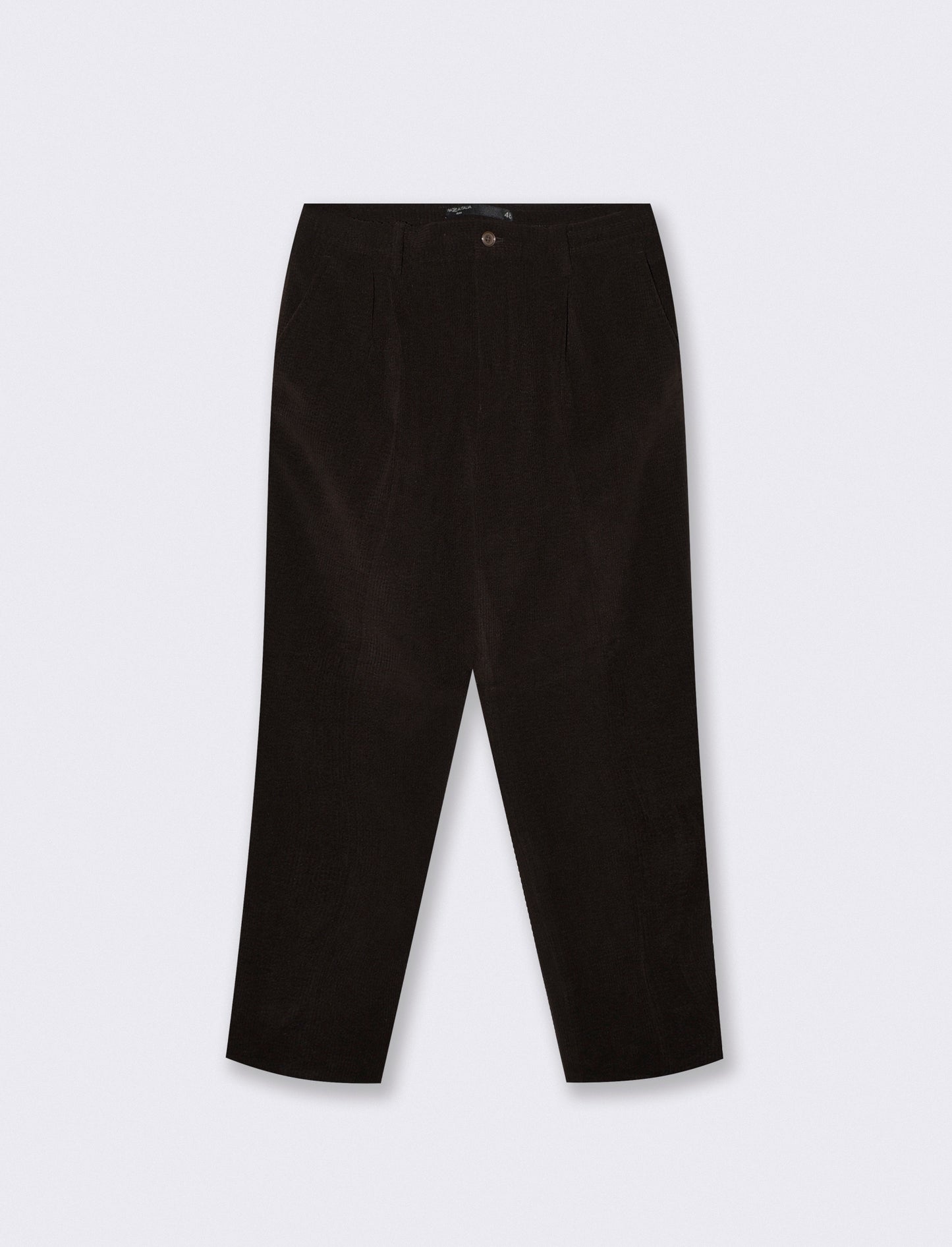 Pantaloni velluto goffrato formal fit - Moro