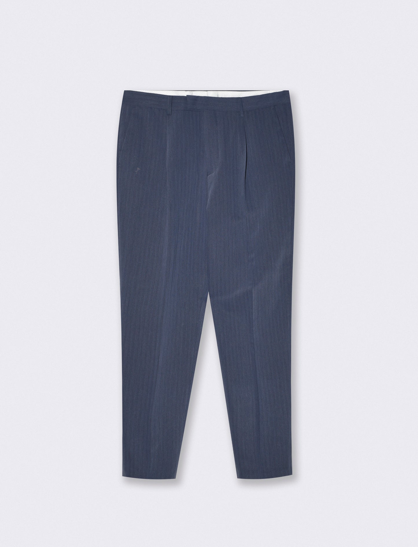 Herringbone Formal Fit Trousers - Blue