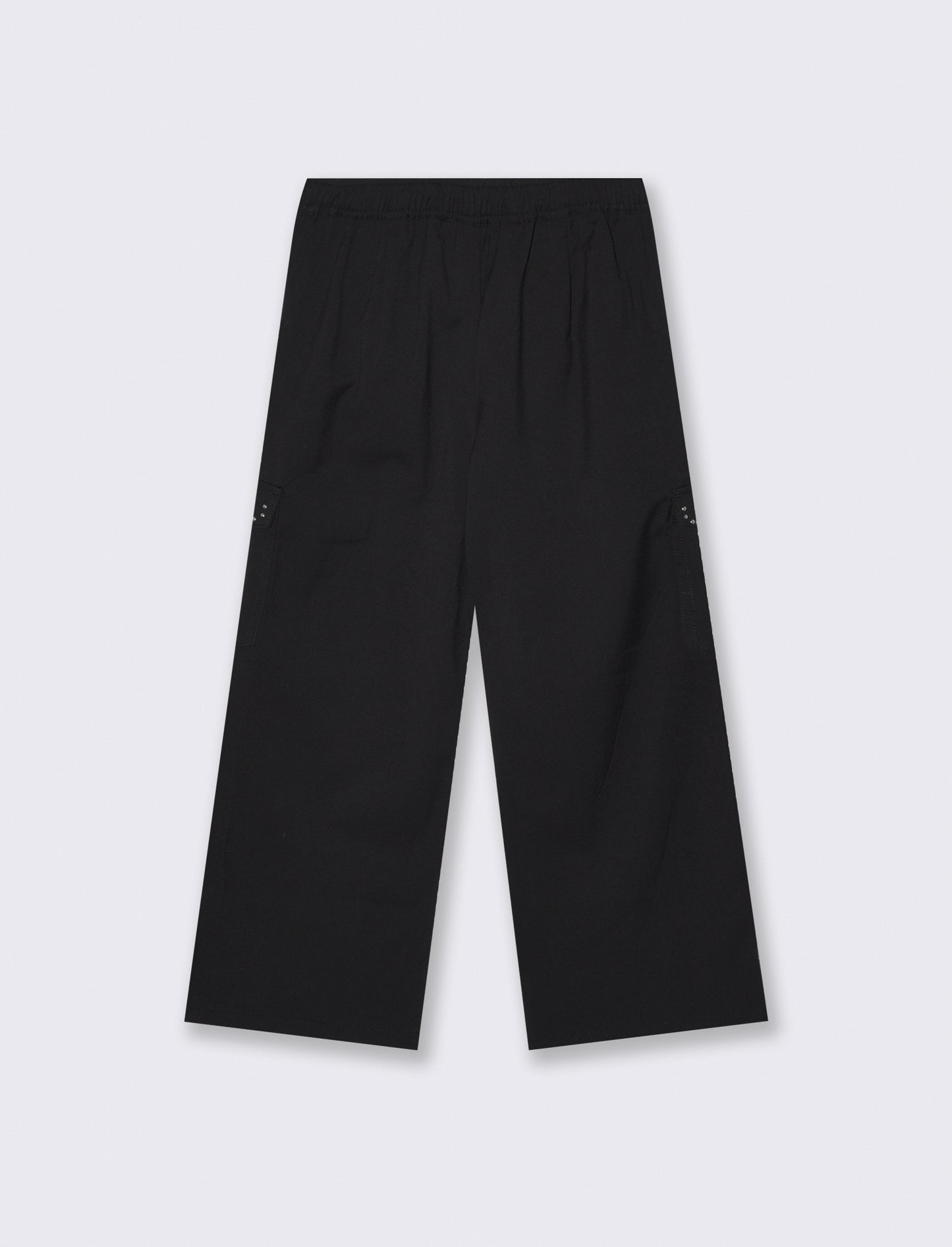 Pantalone da bambina con tasconi e borchie - Nero