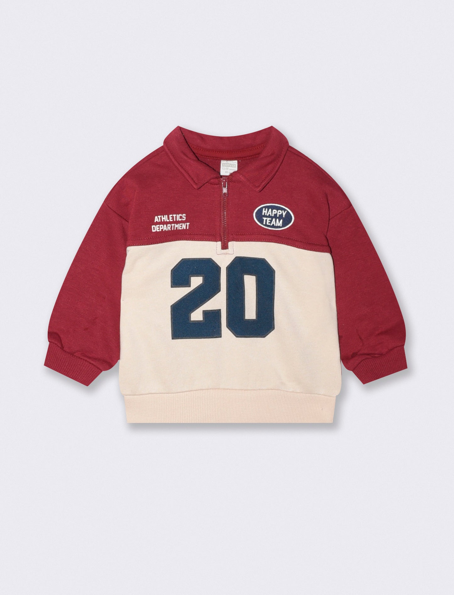 Felpa con zip e stampe super cool - Bordeaux