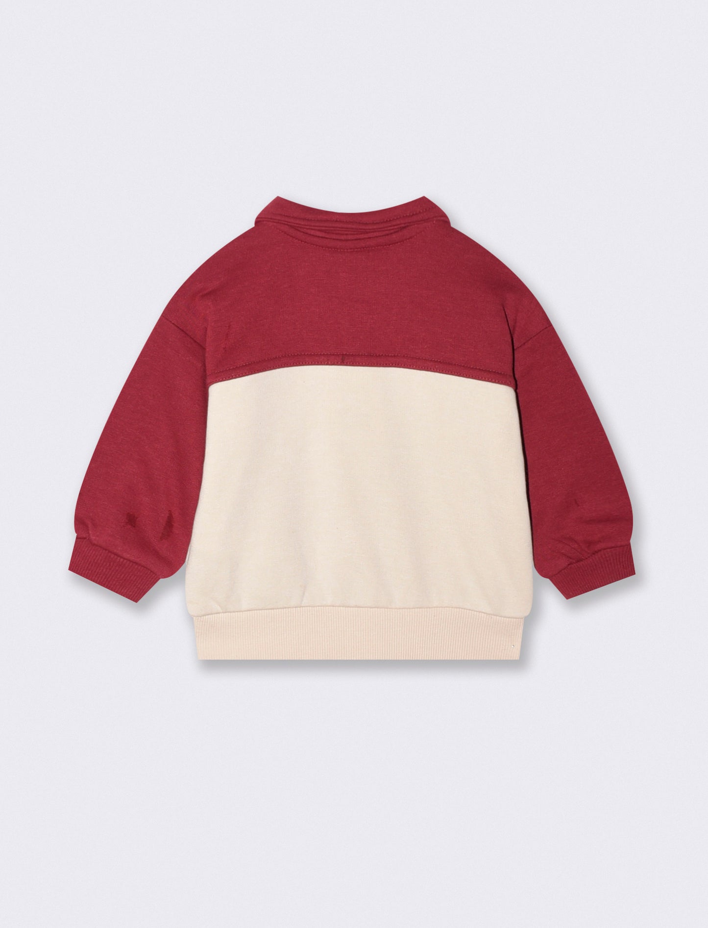 Felpa con zip e stampe super cool - Bordeaux