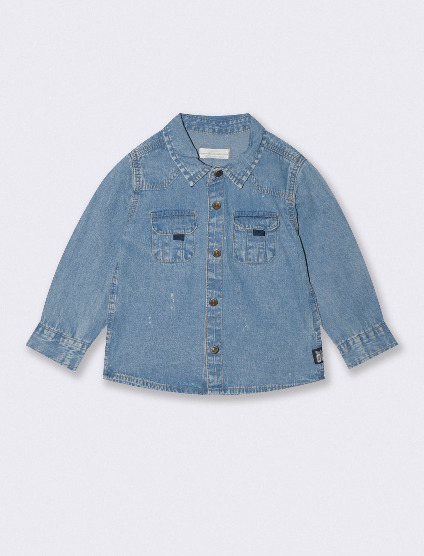 Camicia denim con tasconi frontali - Denim