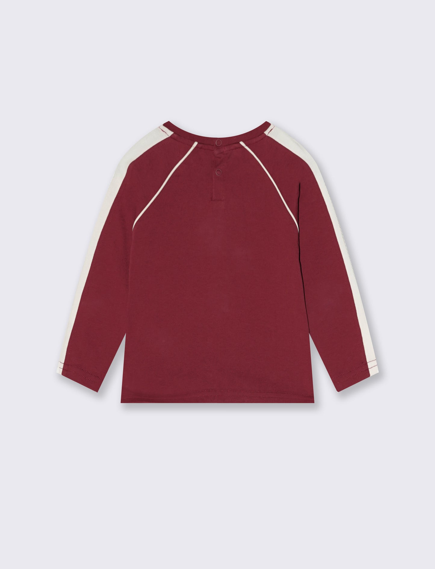 T-shirt in jersey con stampa sportiva - Bordeaux