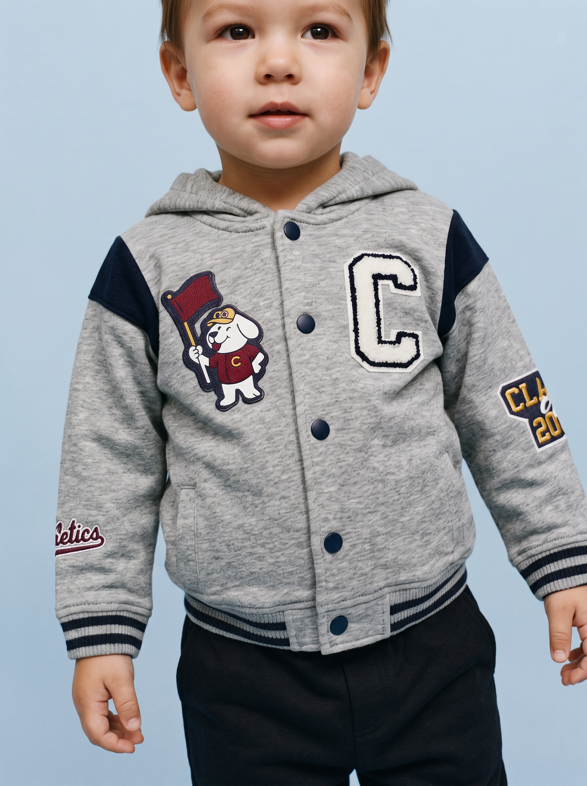 Felpa con cappuccio dallo stile casual - Grigio mel.