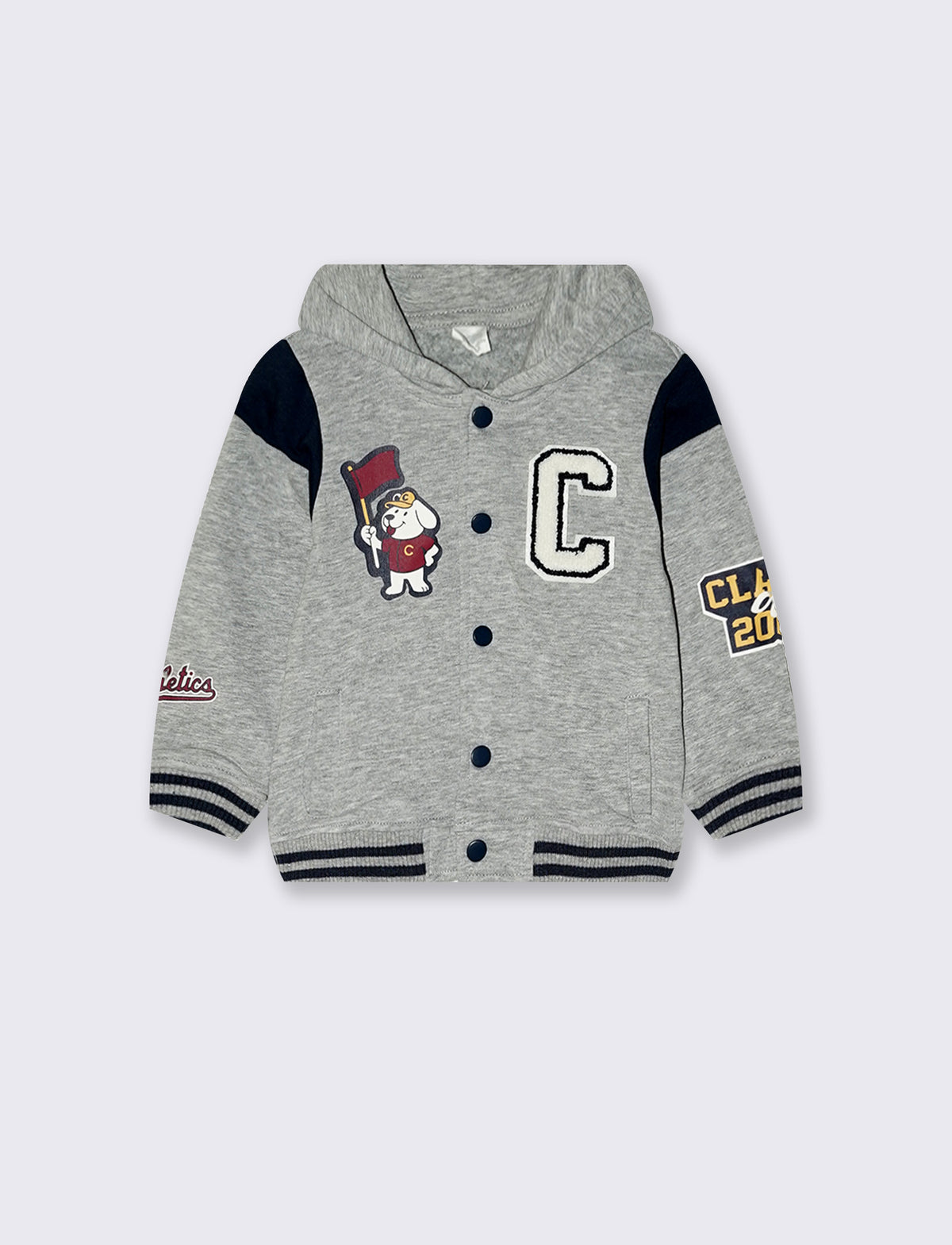 Felpa con cappuccio dallo stile casual - Grigio mel.