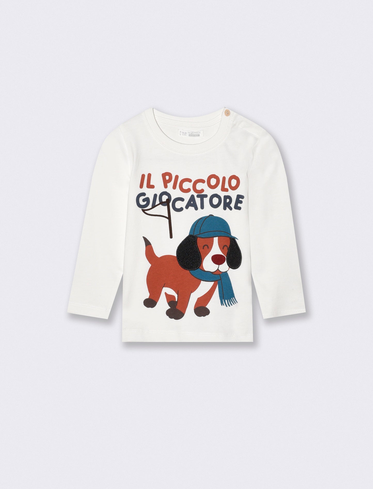 T-shirt in jersey con applicazioni sportive - Bianco latte