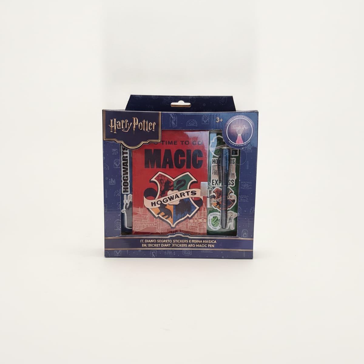 Diario segreto con penna e stickers Natale - Blu