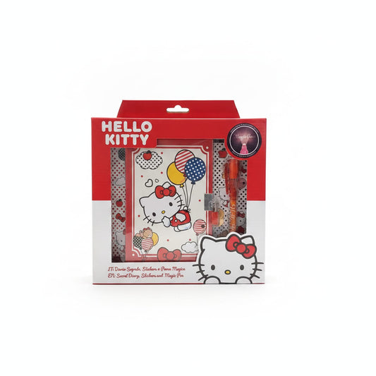 Diario segreto con penna e stickers - Rosso