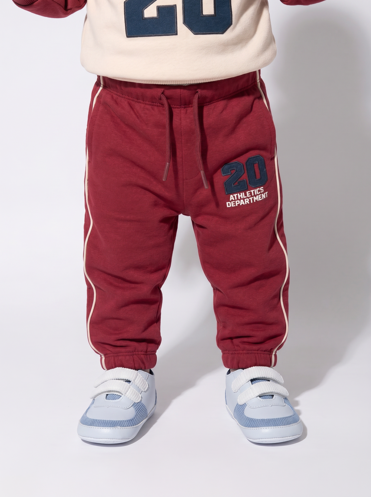 Pantaloni jogger con dettagli - Bordeaux