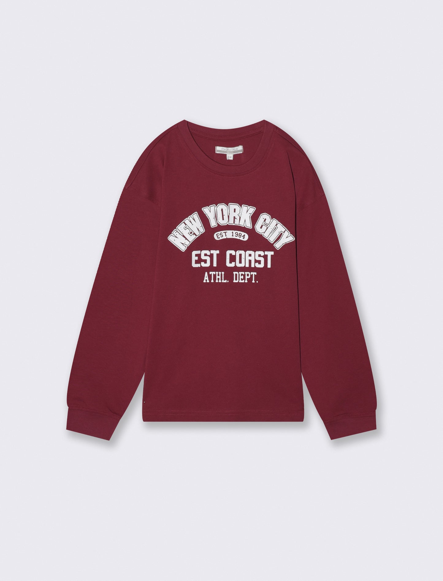 Long sleeve cotton crew neck t-shirt - Red