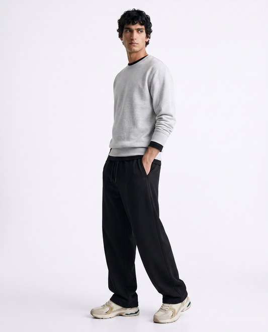 Pantaloni Jogger Extra Baggy in Felpa - Nero