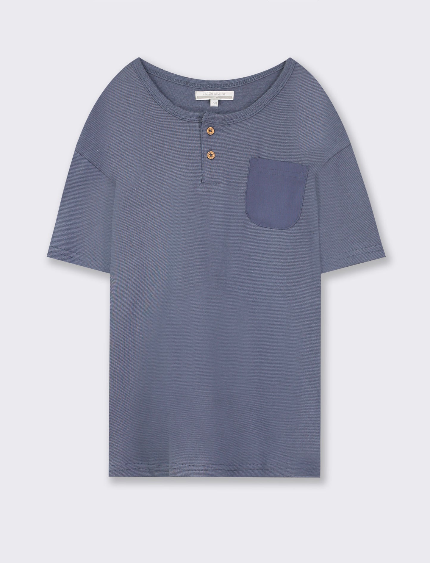 T-Shirt in cotone con tasca a contrasto da bambino - Avion