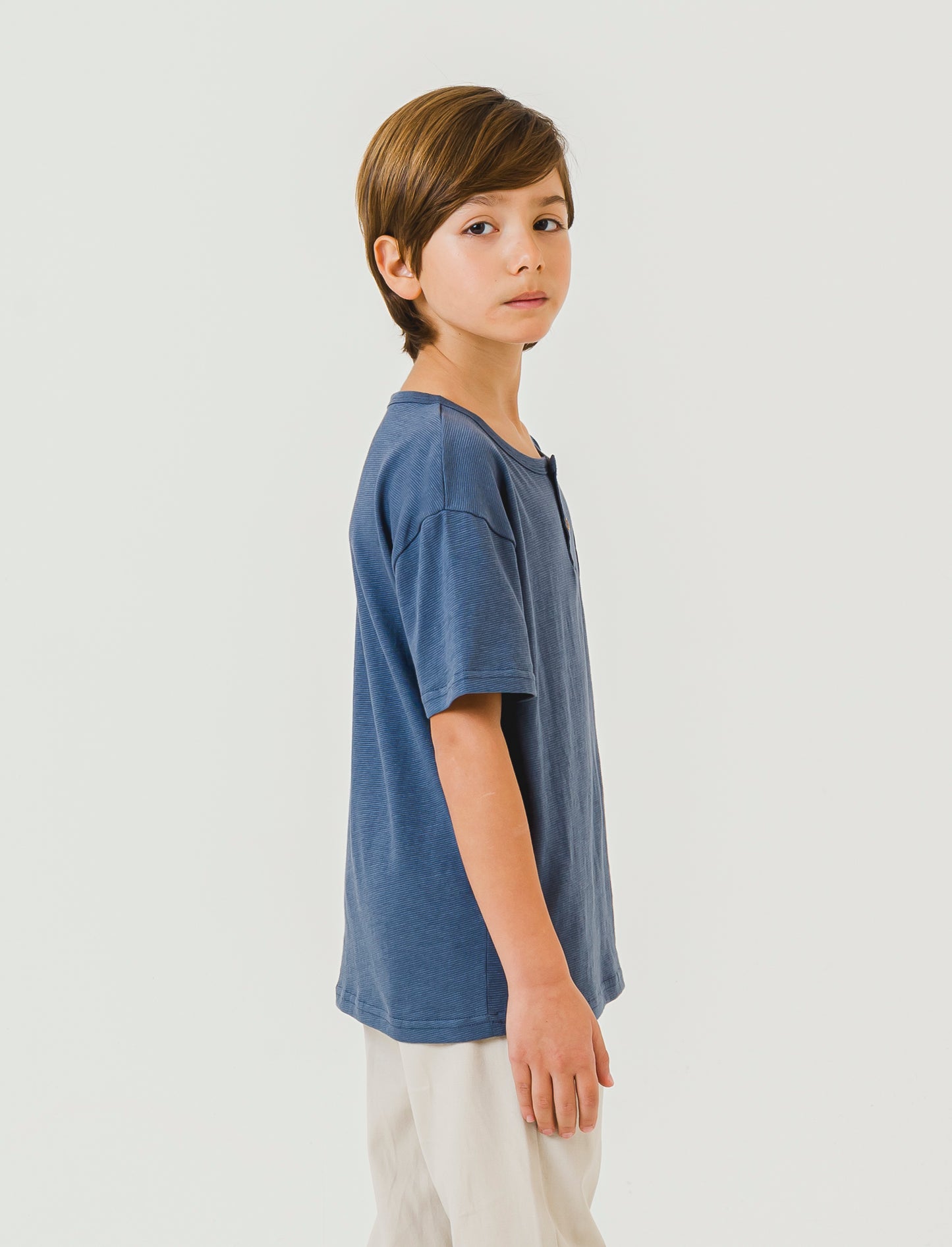 T-Shirt in cotone con tasca a contrasto da bambino - Avion