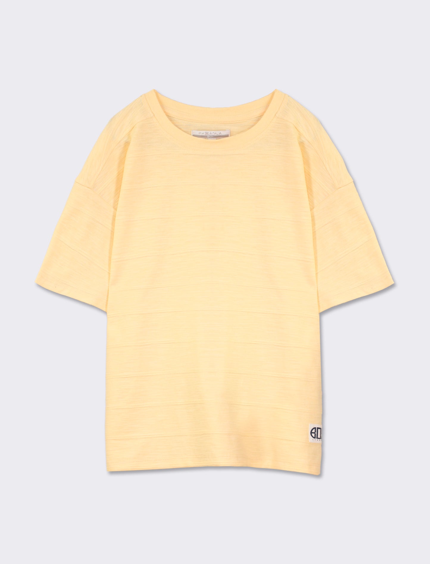 T-shirt in tessuto fiammato loose fit - Giallo