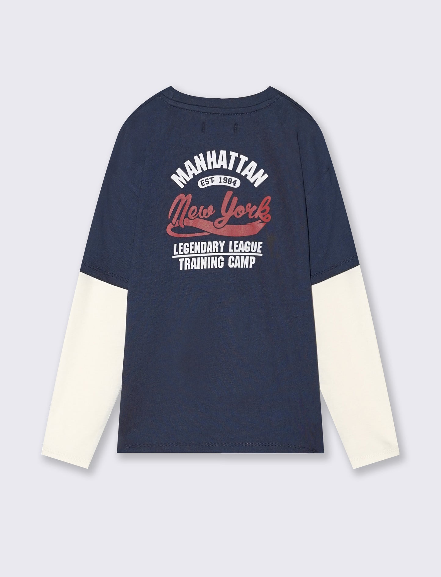 T-shirt mezza manica in cotone con stampa - Blu