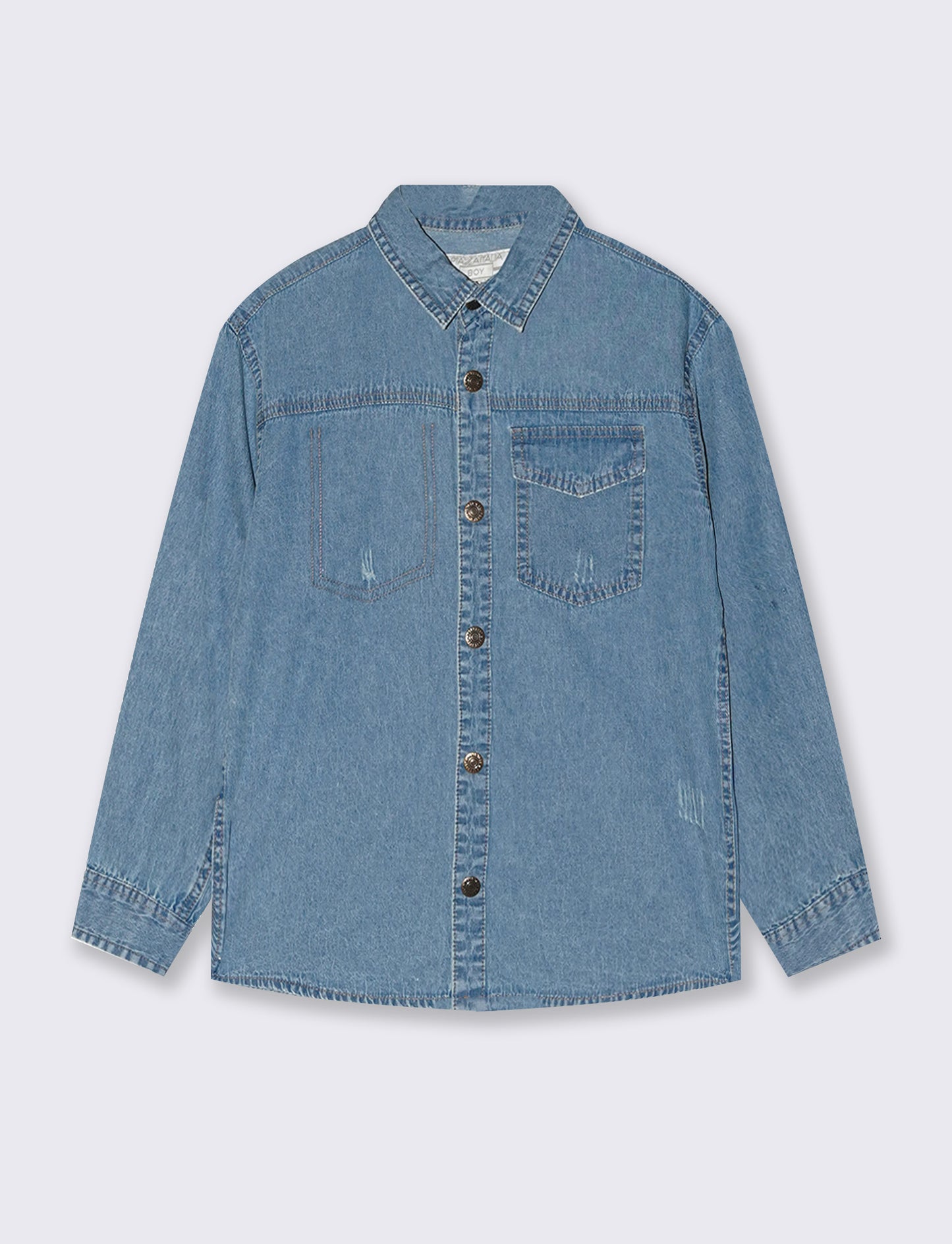 100% Cotton Denim Casual Shirt - Blue