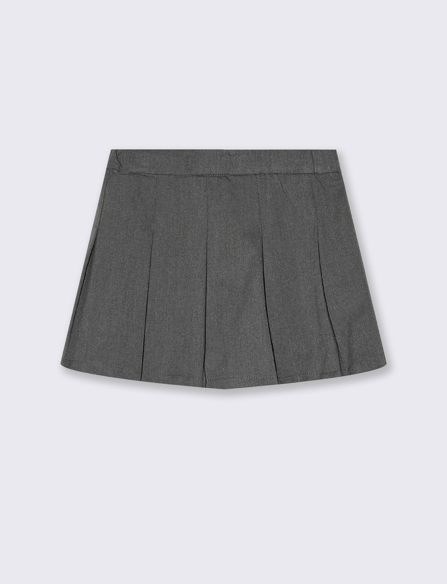 Minigonna a pieghe con fiocchi decorativi - Grigio