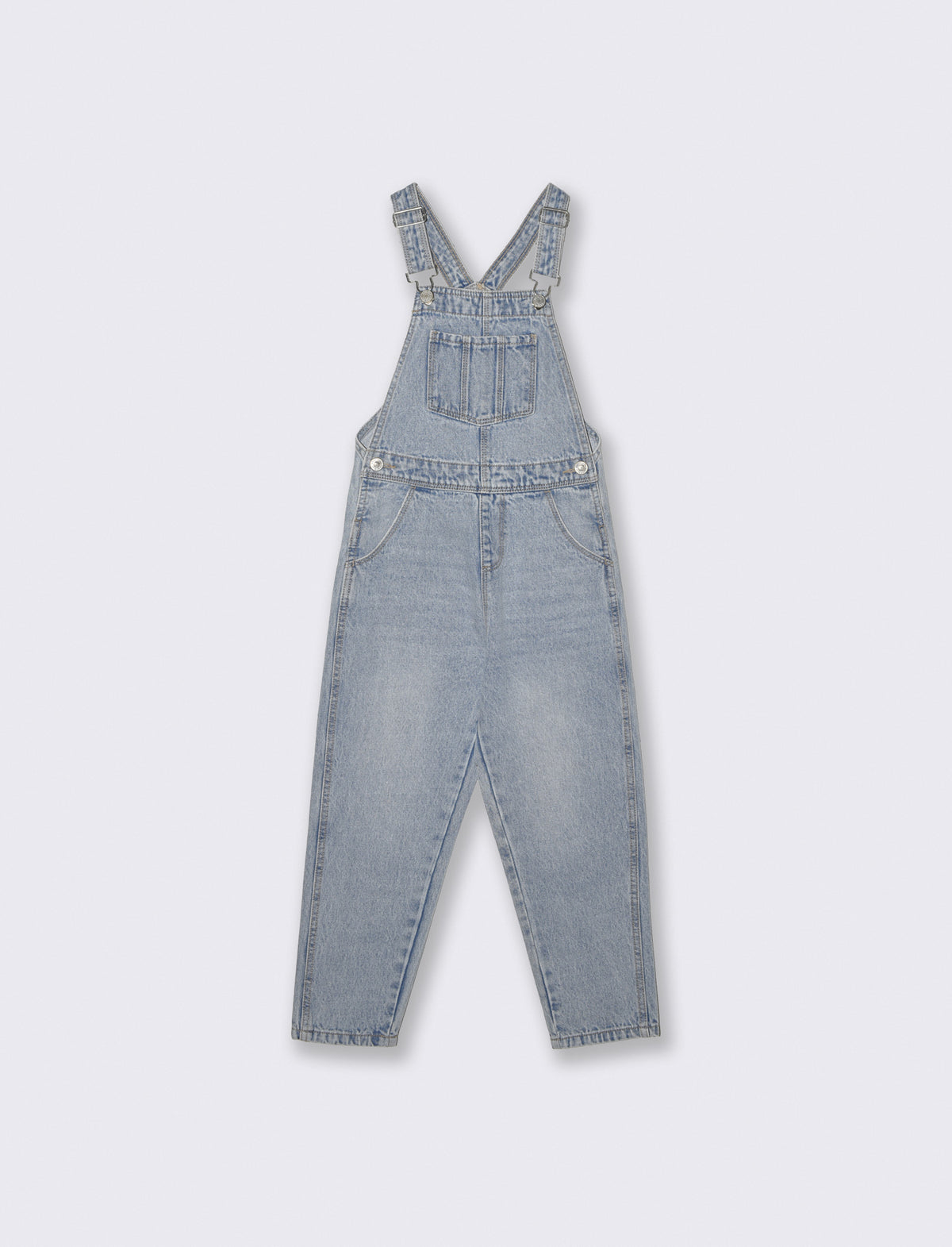 Long denim overalls with adjustable straps - Blue
