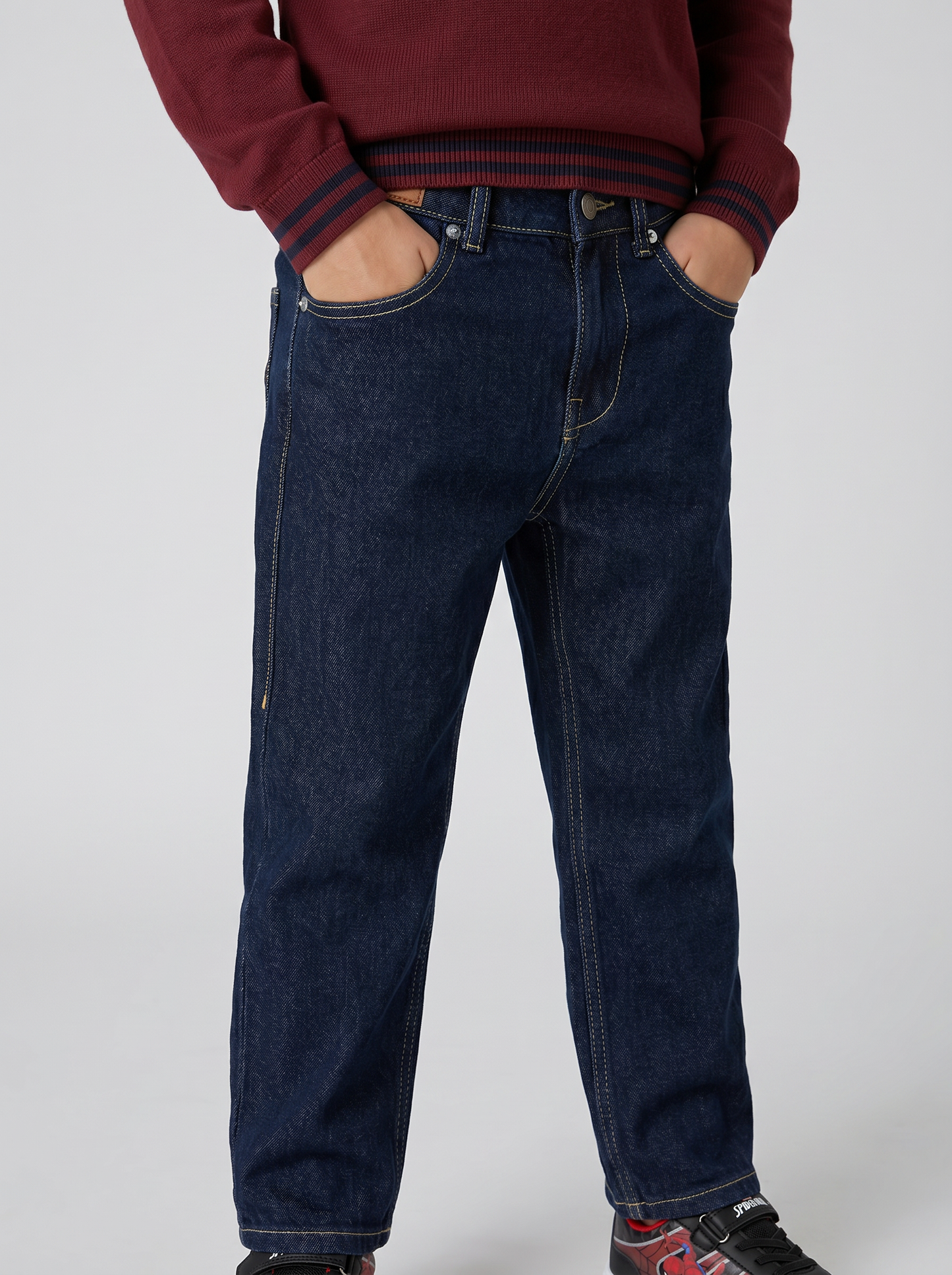 Intense blue loose fit 5-pocket jeans - Blue