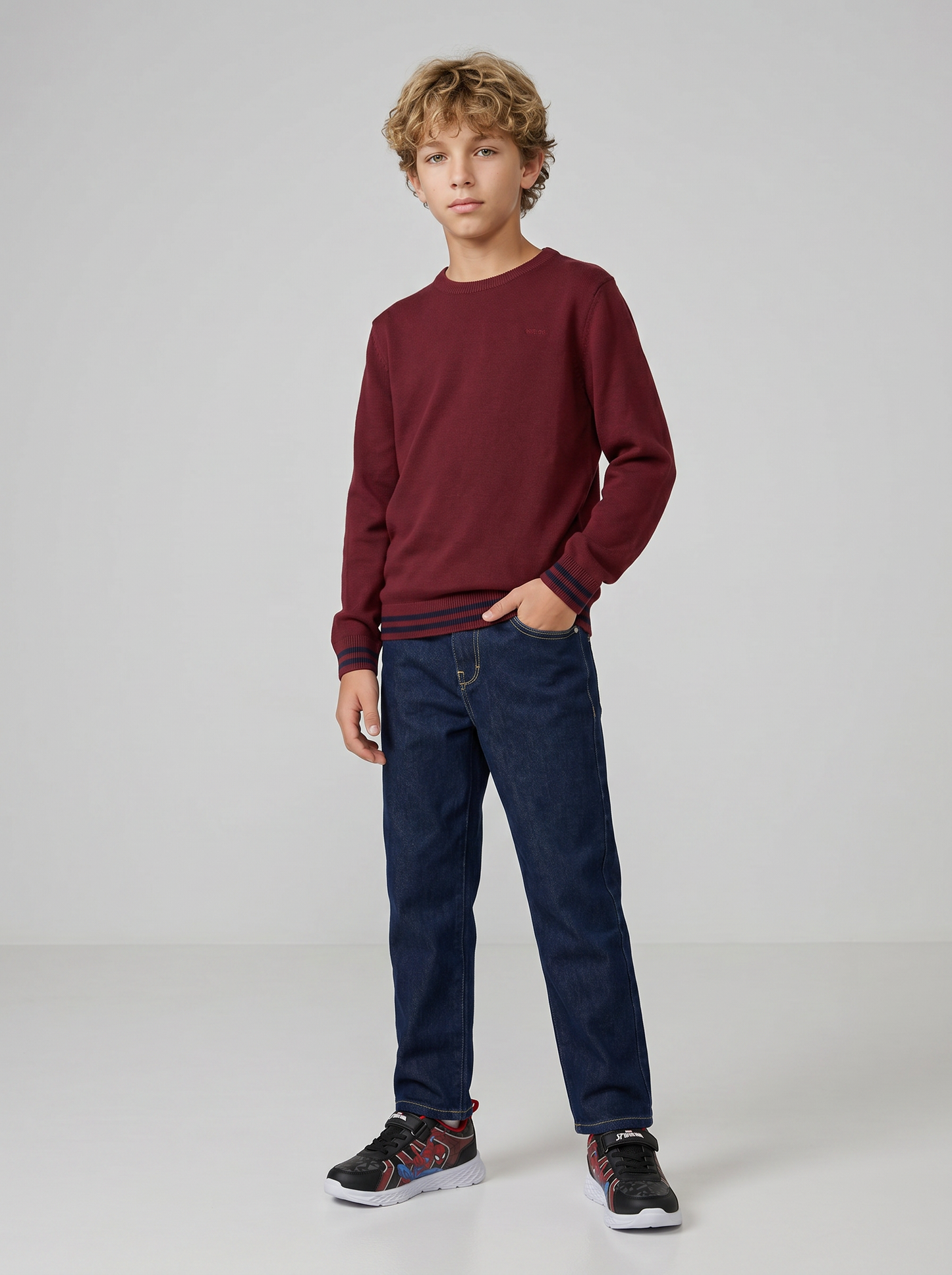 Intense blue loose fit 5-pocket jeans - Blue