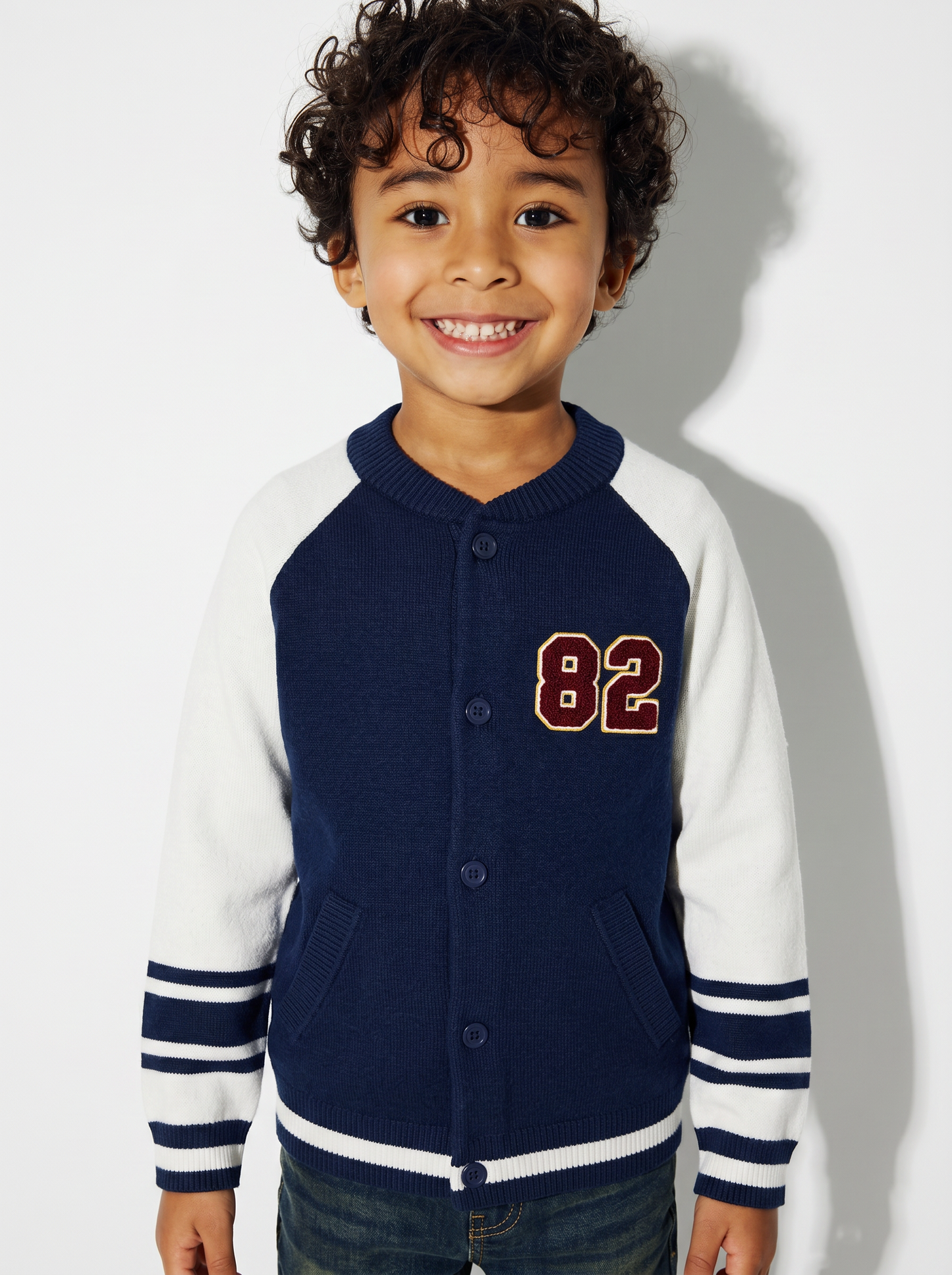 Maglione college con manica raglan - Blu