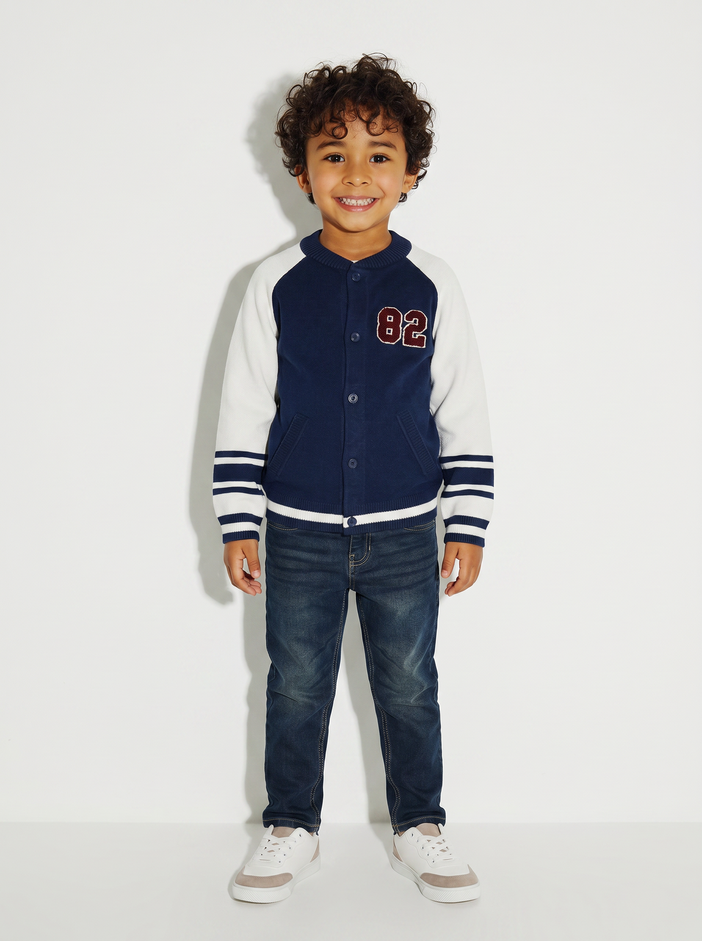 Maglione college con manica raglan - Blu