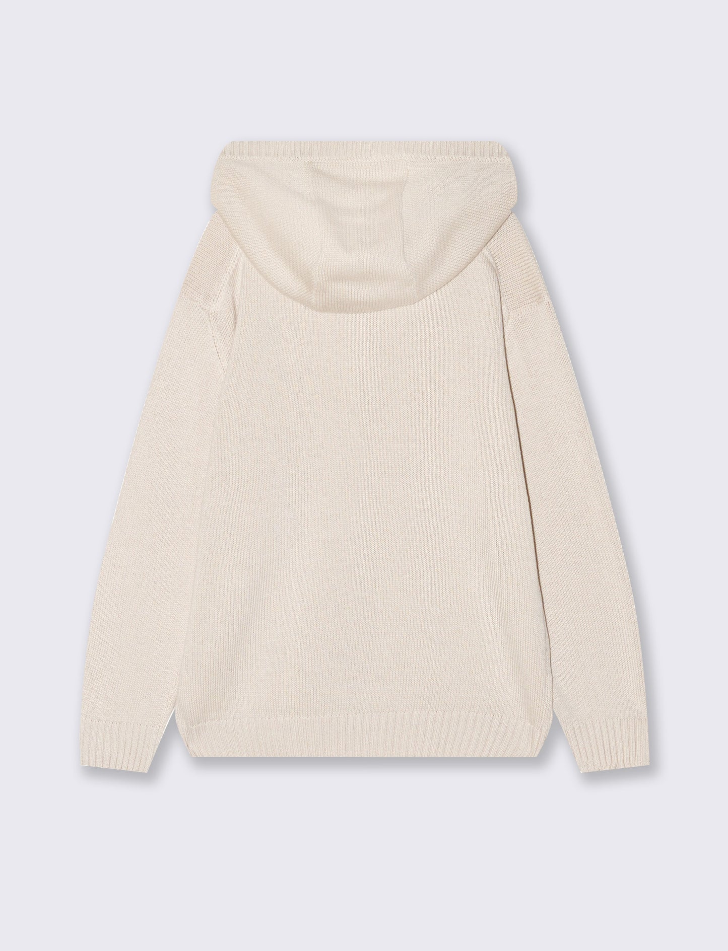 Warm cotton blend hoodie - Beige