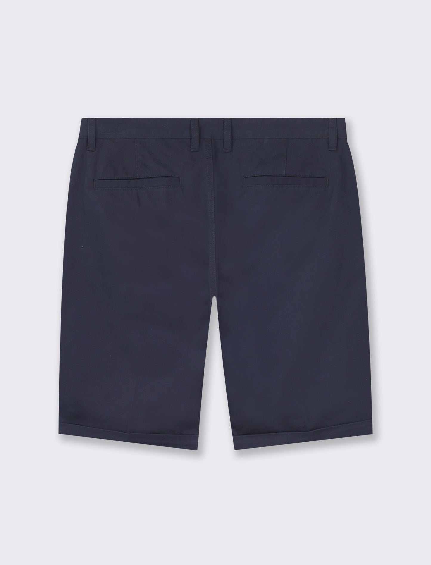 Men's Regular Fit Chino Bermuda Shorts in Cotton Twill - Blue