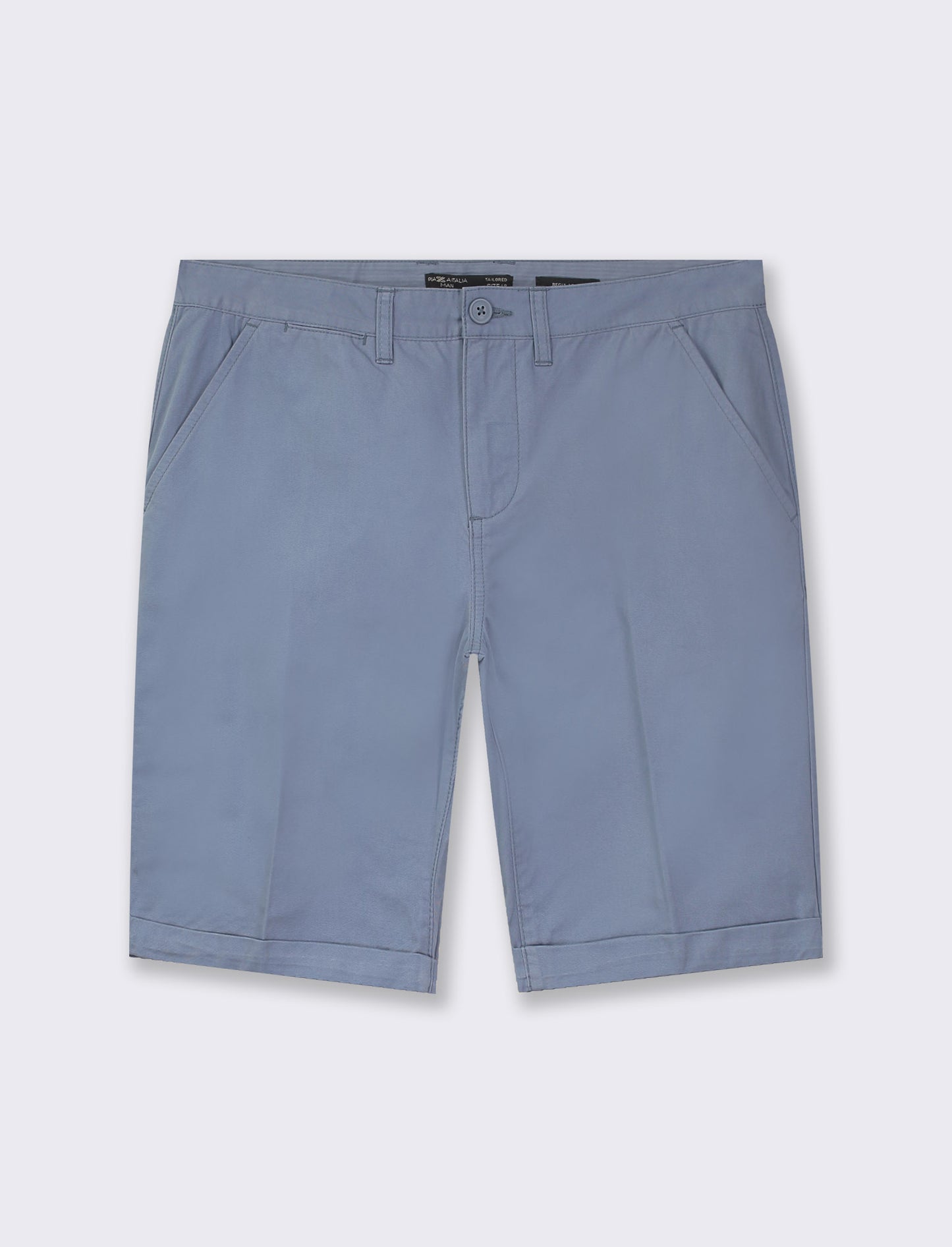 Men's Regular Fit Chino Bermuda Shorts in Cotton Twill - Sky blue