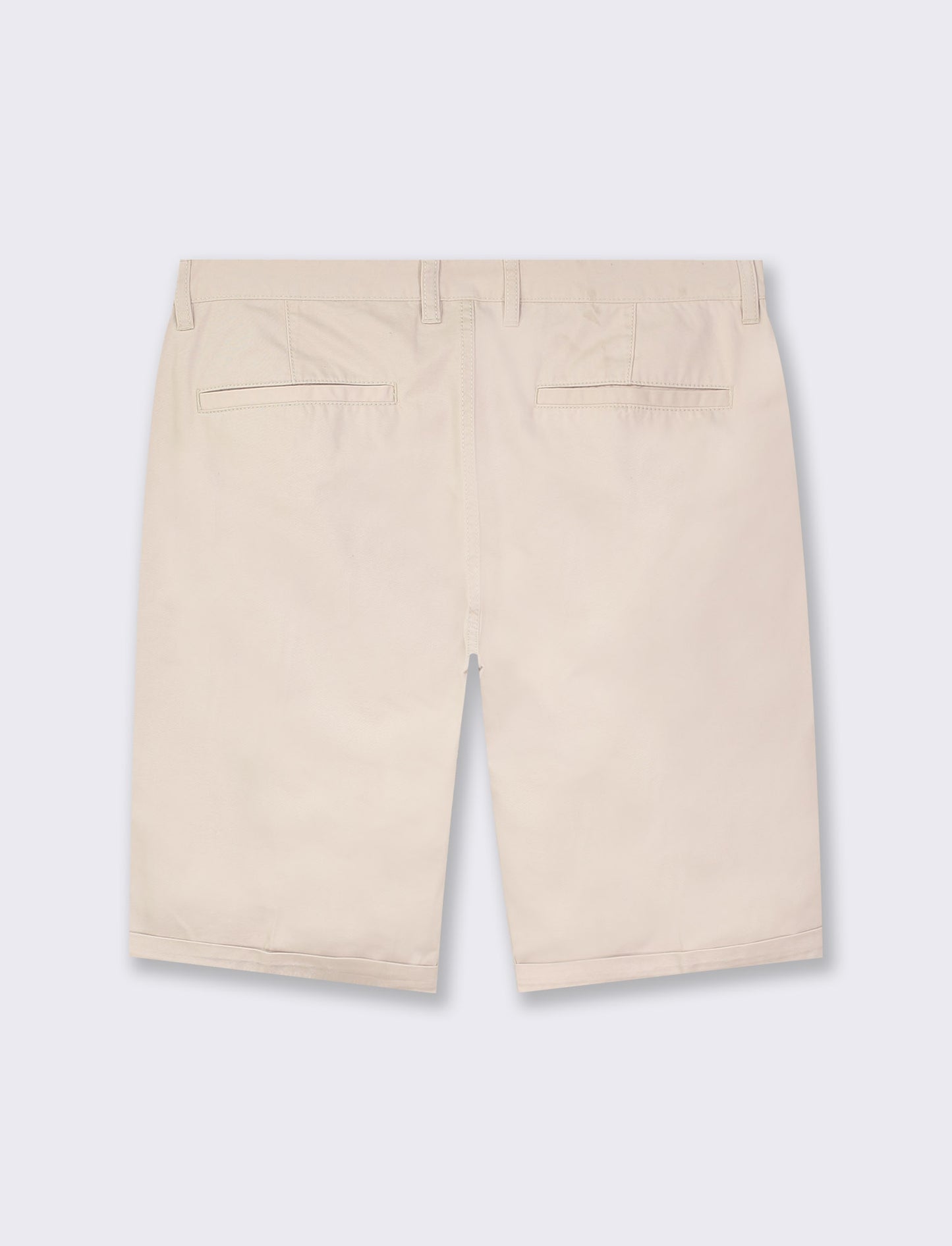 Men's Regular Fit Chino Bermuda Shorts in Cotton Twill - Beige