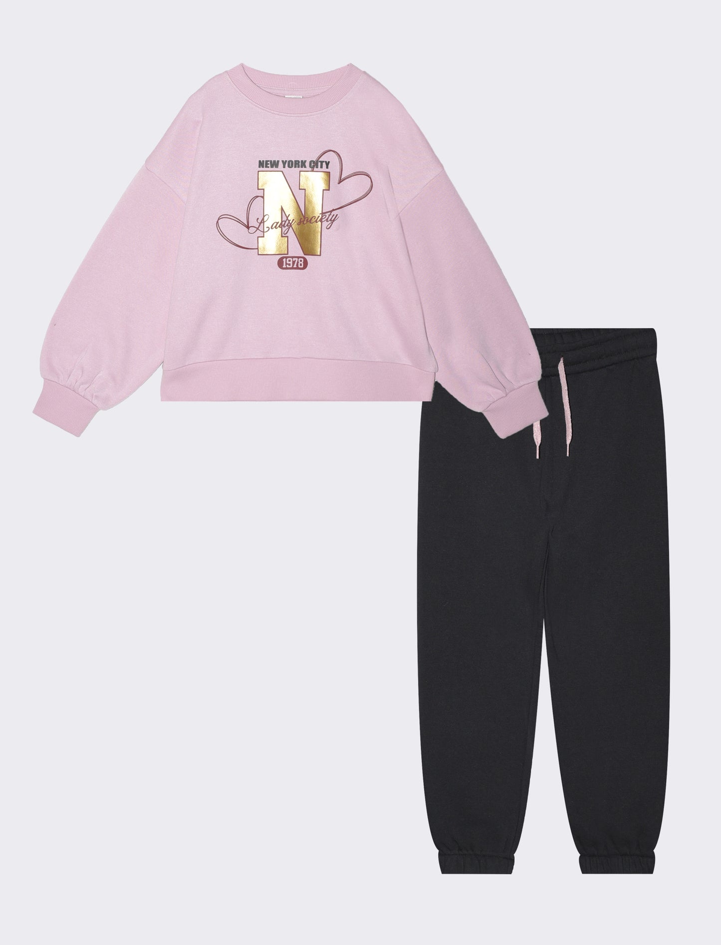 Brushed tracksuit for a chic sporty look - Pink
