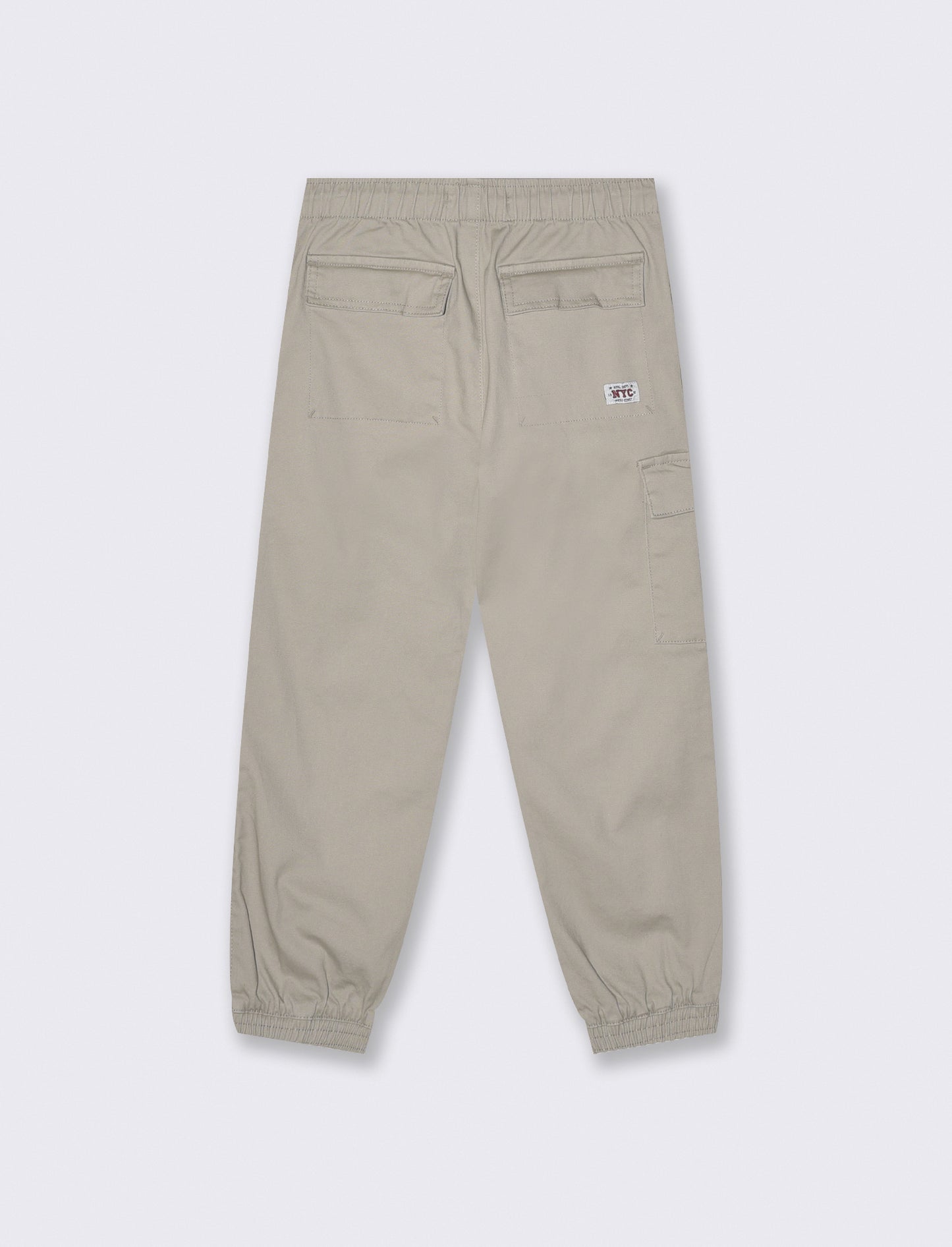 Cotton Stretch Jogger Pants - Beige
