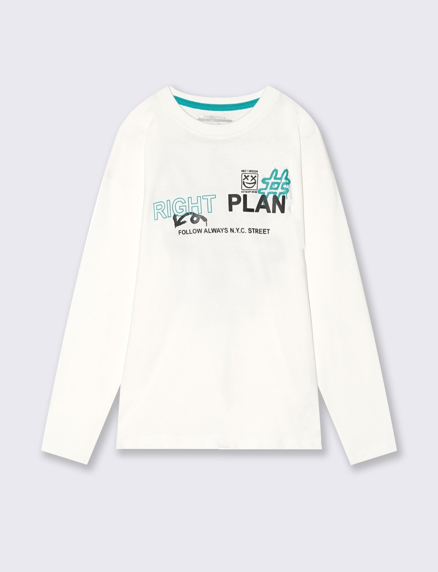 T-shirt oversize con stampa versatile - Bianco latte