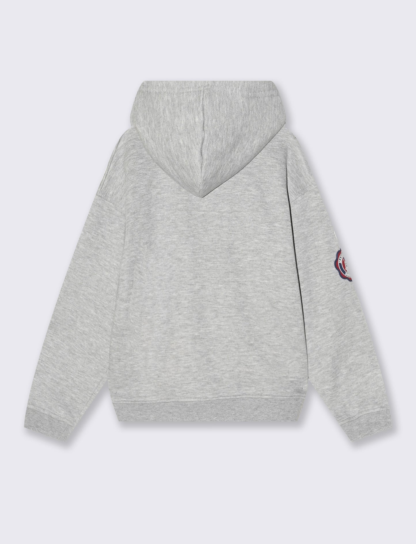Felpa con cappuccio dallo stile college - Grigio mel.