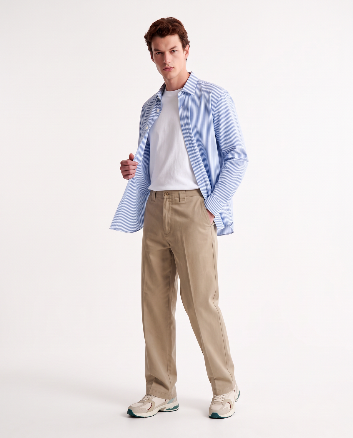 Camicia Formale Elasticizzata Regular Fit - Bluette