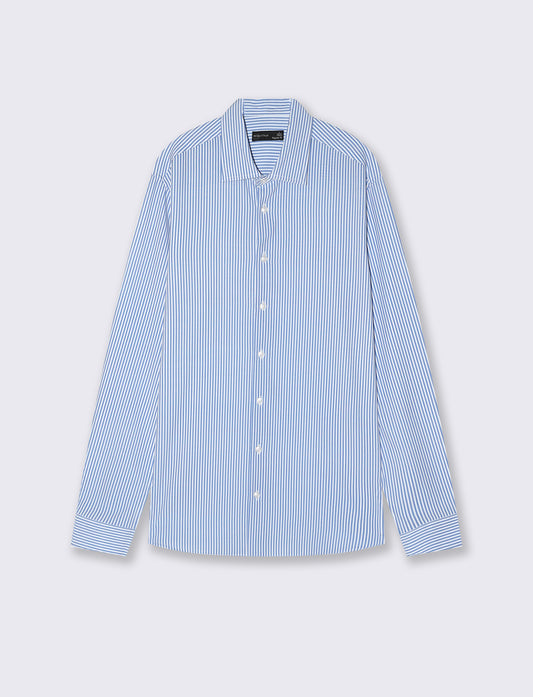 Camicia Formale Elasticizzata Regular Fit - Bluette