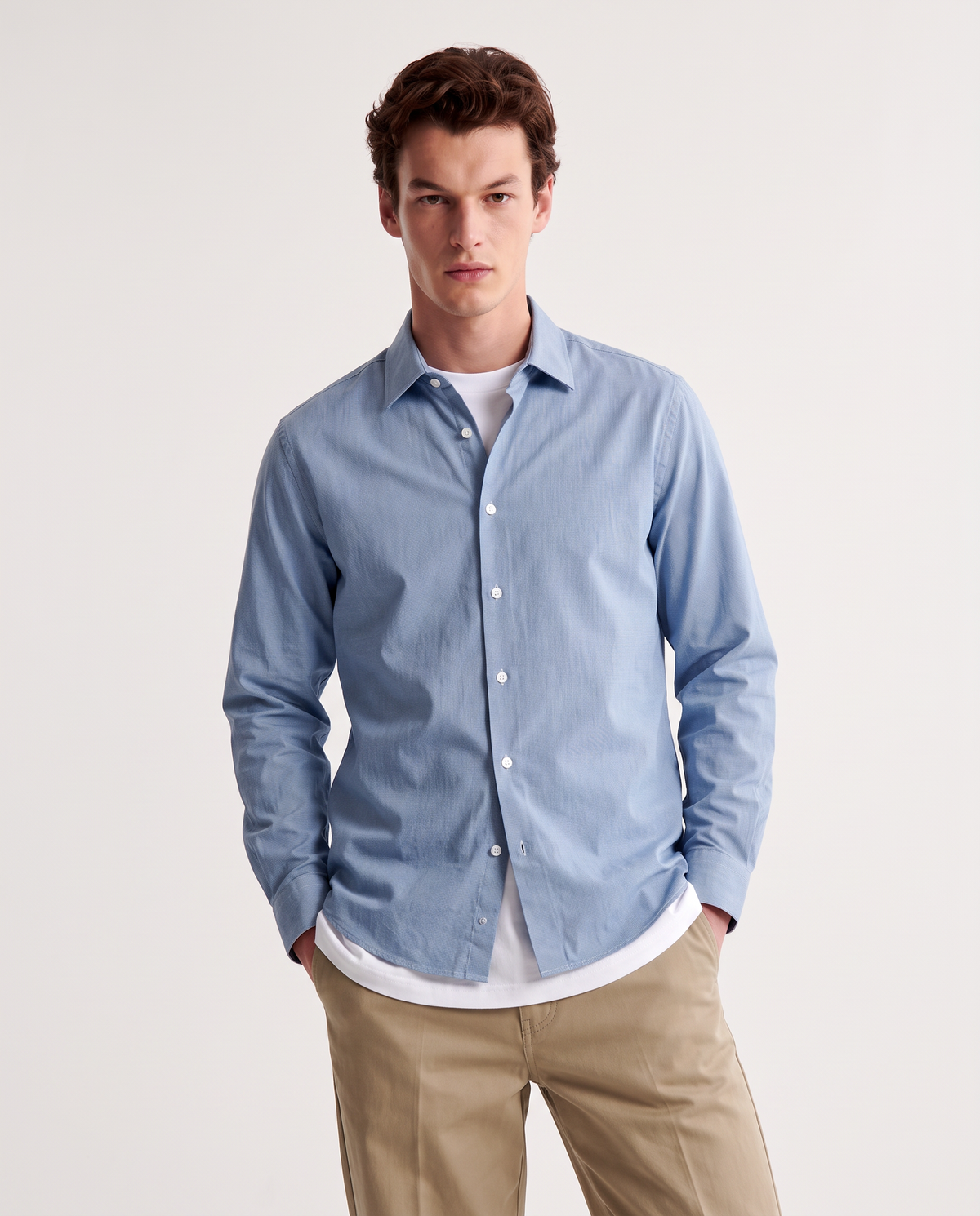 Formal Stretch Regular Fit Shirt - Sky blue